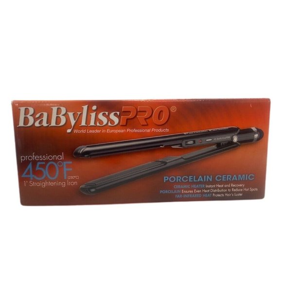 BaByliss Pro Professional 1" Porcelain Ceramic Straightening Iron - Picture 2 of 4